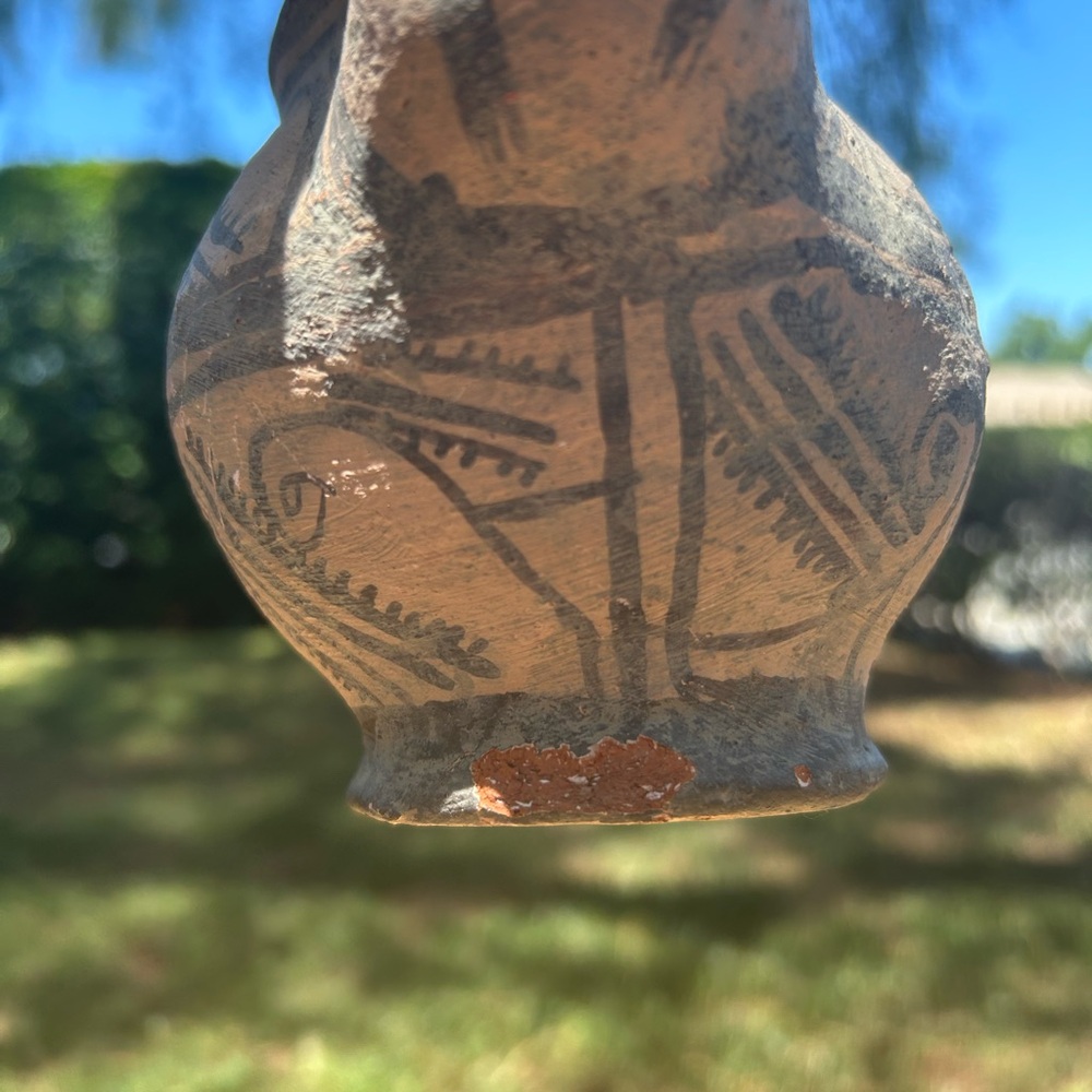 Handcrafted Clay Pot with Handle - Picture 3 of 7